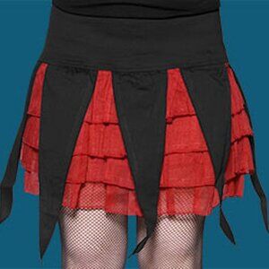 Funhouse Ruffle Gothic Circus Skirt - New Deadstock